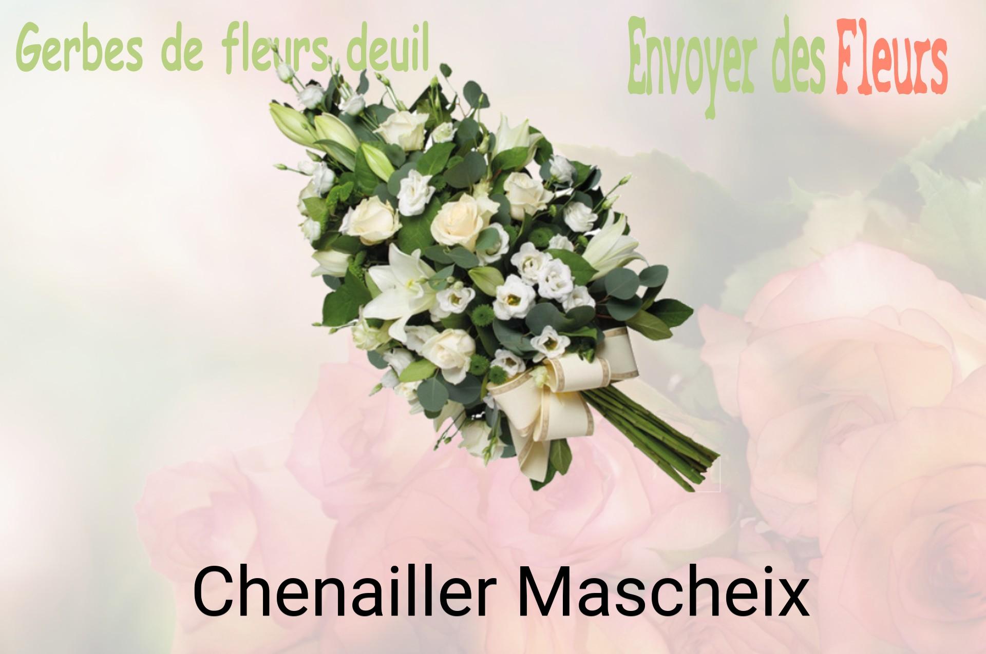 Gerbe de fleurs de deuil livrée à Chenailler-Mascheix